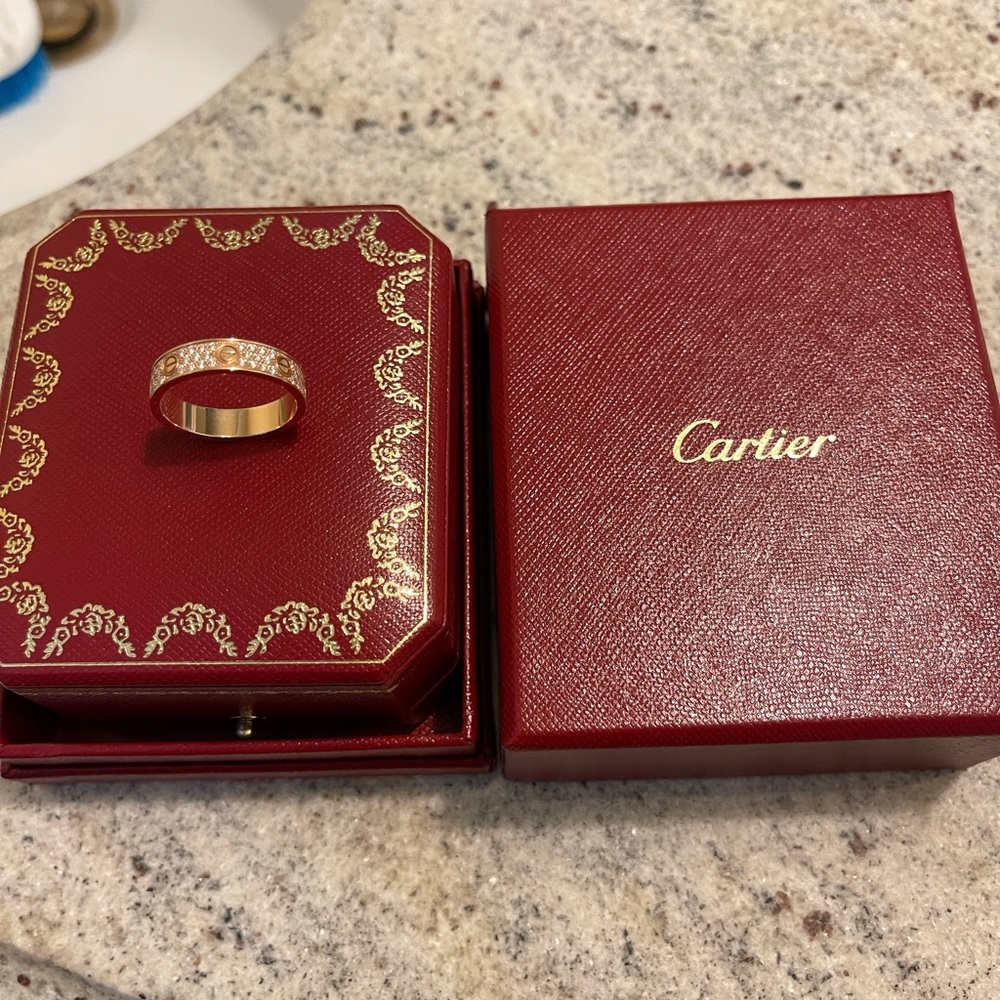 Cartier pave love ring
